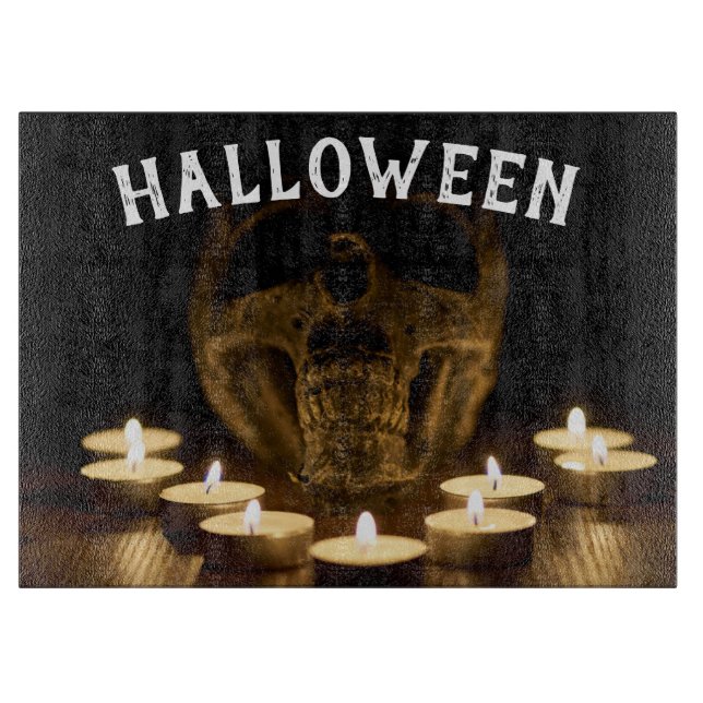 Skull and Candles Cutting Board (Front)