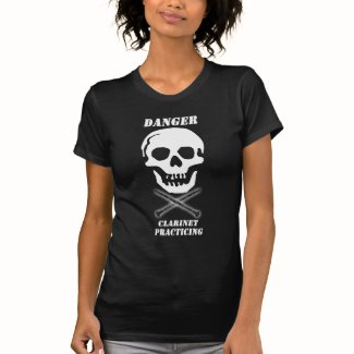 Skull and Clarinets Tee Shirt