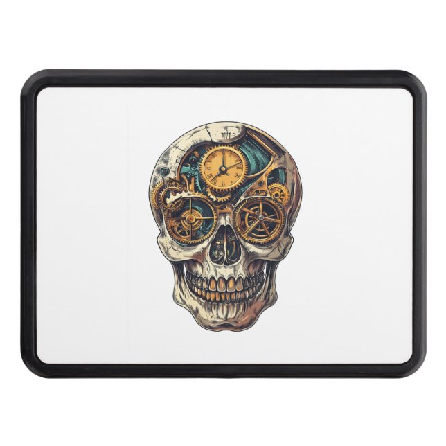 Skull and Clock Timekeeper Hitch Cover (Front)