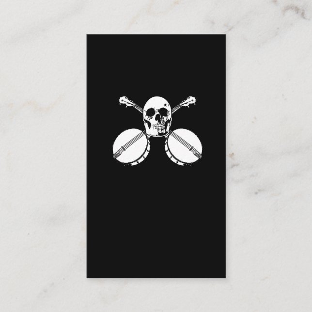 Skull and Cross Banjos - Bluegrass Newgrass Rock Business Card (Front)