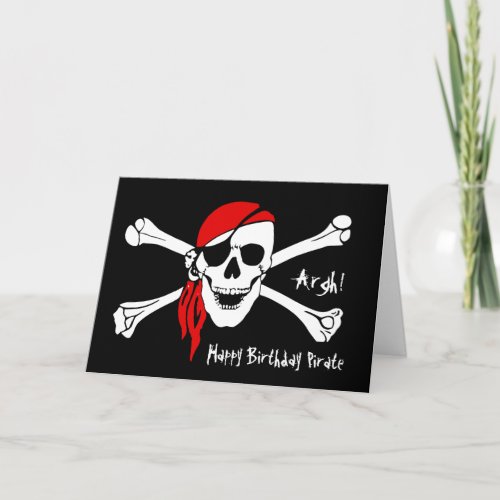 Skull and Cross Bones Card