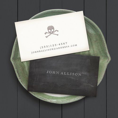 Skull and Cross Bones Novelty Calling Card