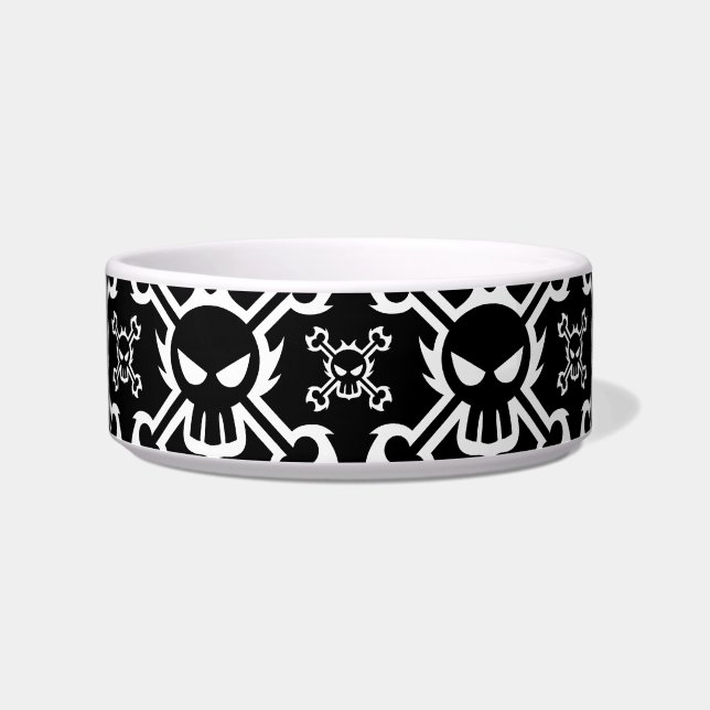 Skull and Crossbone Pet Bowl (Front)