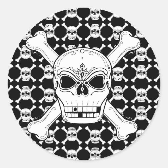 Skull And Crossbone Sticker (Front)