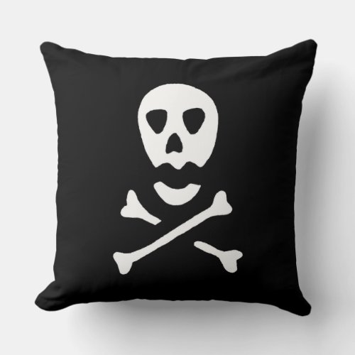 Skull and Crossbones 1 Throw Pillow