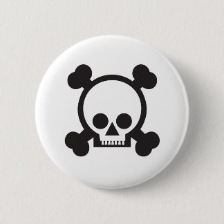 skull and crossbones 2 pinback button