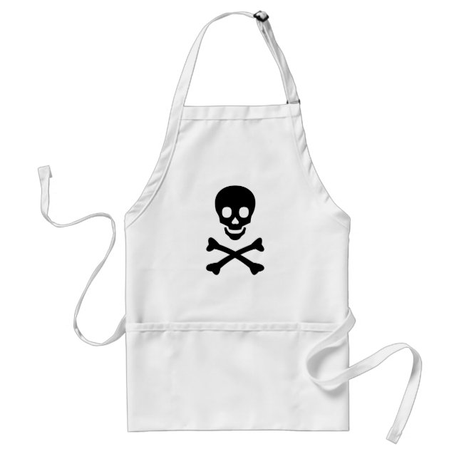 Skull and Crossbones Adult Apron (Front)