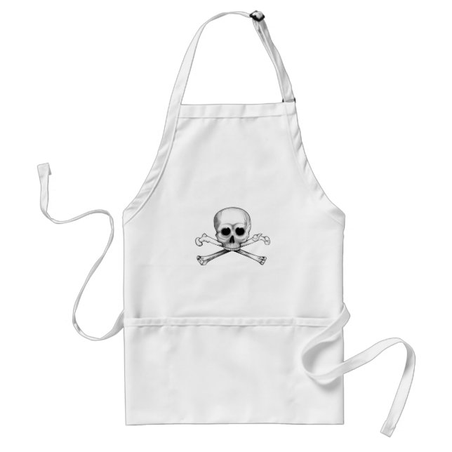 Skull and Crossbones Adult Apron (Front)