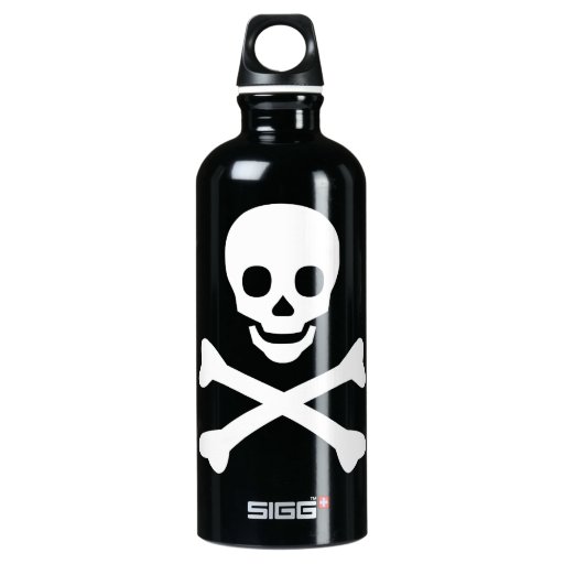 Skull and Crossbones Aluminum Water Bottle | Zazzle