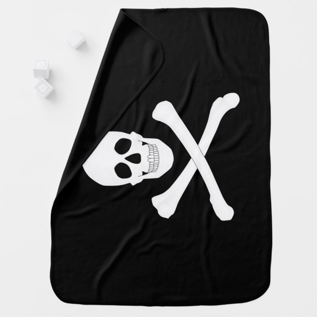 Skull and Crossbones Baby Blanket (In Situ)