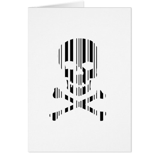 SKULL AND CROSSBONES BAR CODE Poison Barcode Cards (Front)