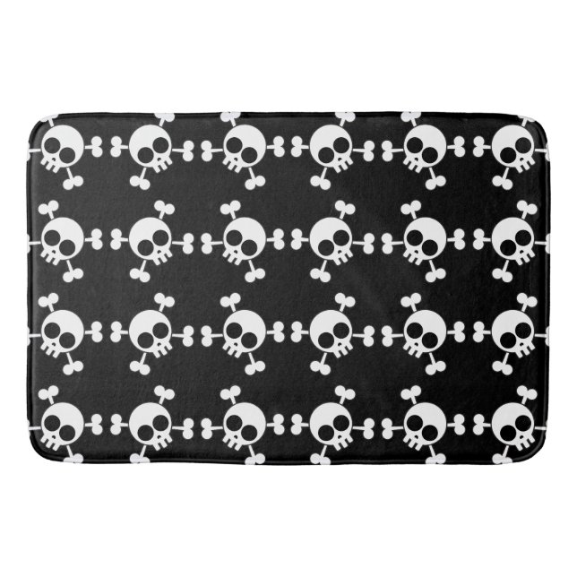 Skull and Crossbones Bathroom Mat (Front)