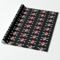 Skull and Crossbones black red Pirate