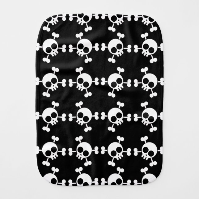 Skull and Crossbones Burp Cloth (Front)