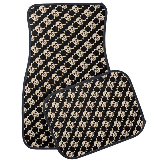 Skull and Crossbones Car Floor Mats (Set)