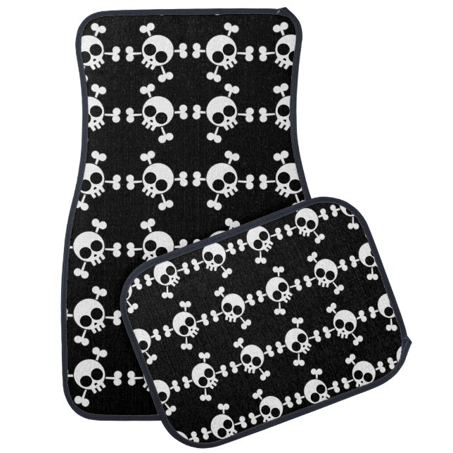 Skull and Crossbones Car Mat (Set)