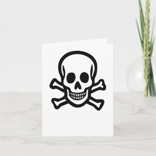 Skull and crossbones card