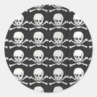 Skull and Crossbones Classic Round Sticker