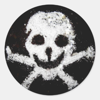 Skull and Crossbones Classic Round Sticker