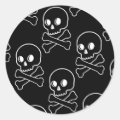 Skull And Crossbones Classic Round Sticker | Zazzle