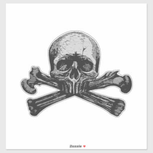 skull and crossbones classic sticker