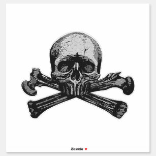 skull and crossbones classic sticker