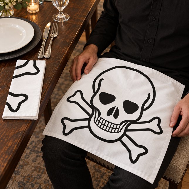 Skull and Crossbones Cloth Napkin (Skull and Crossbones Cloth Napkin)