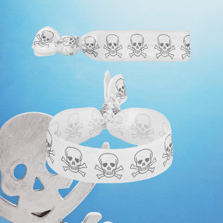 Skull and Crossbones Elastic Hair Tie