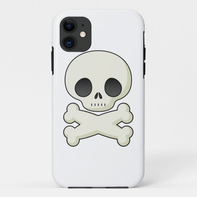 Skull and Crossbones emo kawaii cute goth skulls Case-Mate iPhone Case (Back)