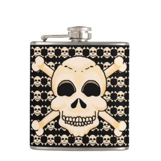 Skull and Crossbones Flask