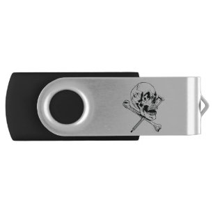 Skull And Crossbones Gift For Skulls Lover Flash Drive