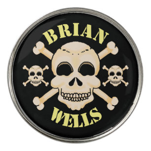 Skull and Crossbones Golf Ball Markers