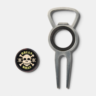 Skull and Crossbones Golf Divot Tool