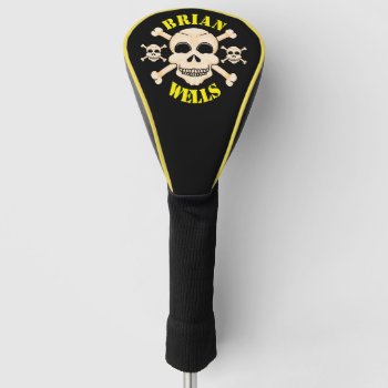 Skull And Crossbones Golf Head Cover (driver) by Shenanigins at Zazzle
