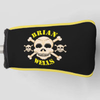 Skull and Crossbones Golf Head Cover (Putter)