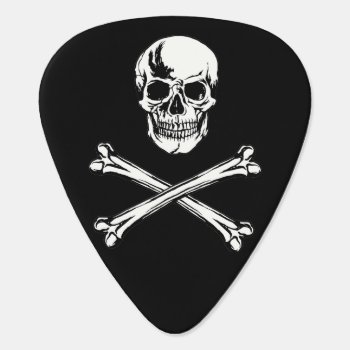 Skull And Crossbones Guitar Pick by HrdCorHillbilly at Zazzle