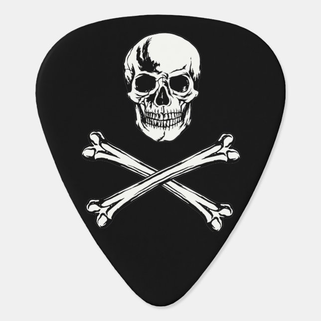 Skull and Crossbones Guitar Pick (Back)