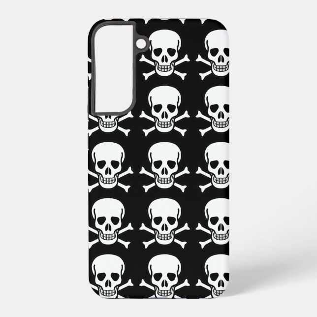 Skull and Crossbones Halloween Samsung Galaxy Case (Back)