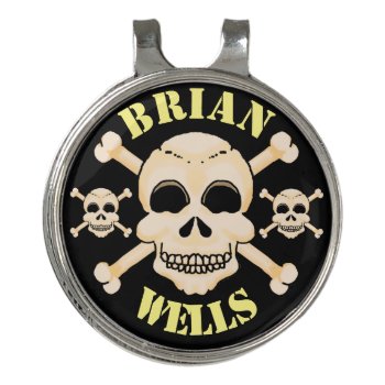 Skull And Crossbones Hat Clip/golf Ball Marker Golf Hat Clip by Shenanigins at Zazzle