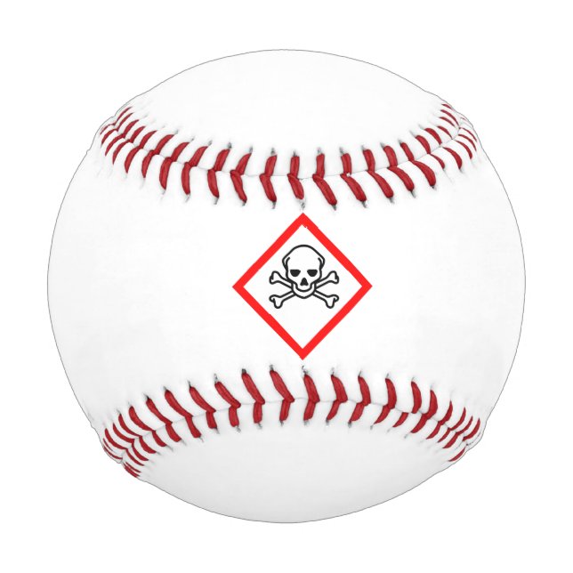 Skull and Crossbones Hazard Symbol Baseball (Front)