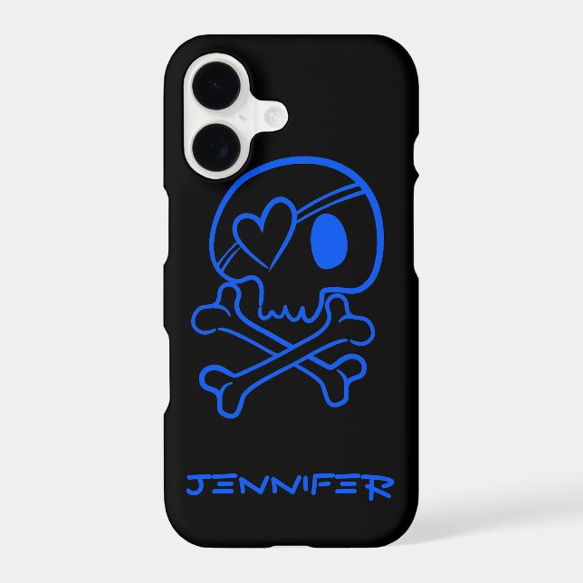 Skull and Crossbones Iphone Case (Back)