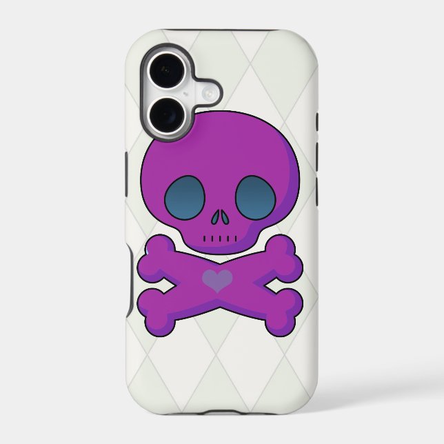 Skull and Crossbones Iphone Case (Back)