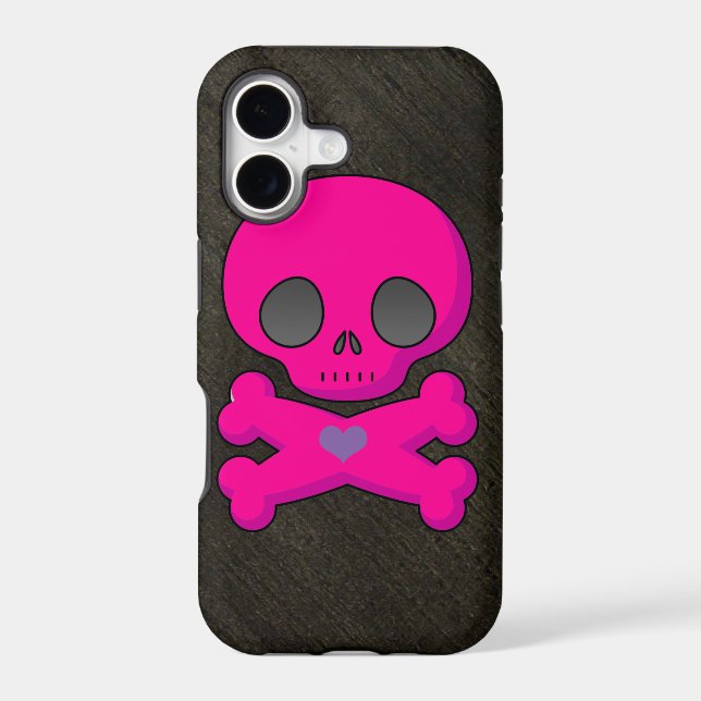 Skull and Crossbones Iphone Case (Back)