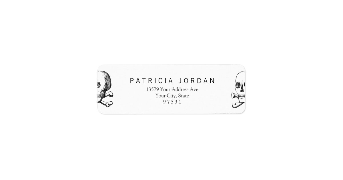 Skull and Crossbones Label | Zazzle