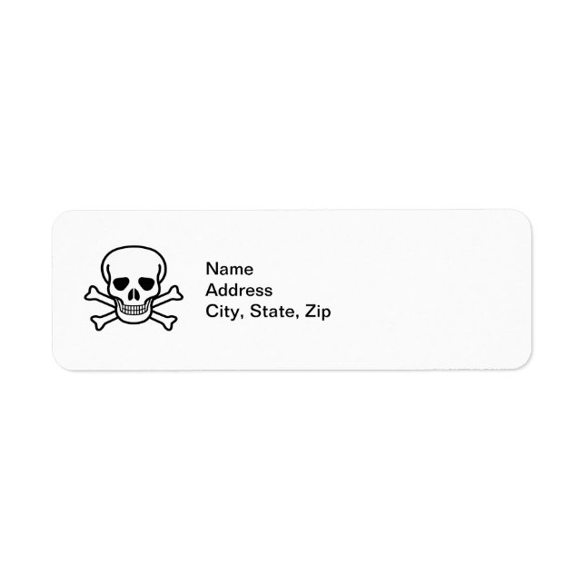 Skull and Crossbones Label (Front)