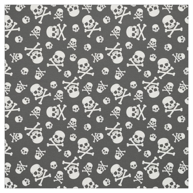Skull and Crossbones Motorcycle Fabric (Swatch)
