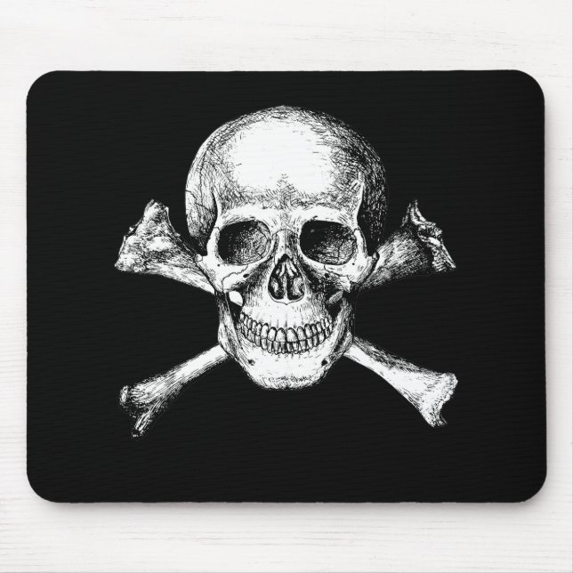 Skull and Crossbones Mouse Pad (Front)