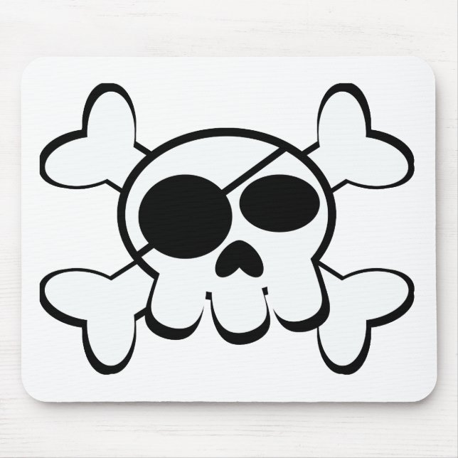Skull and Crossbones Mouse Pad (Front)