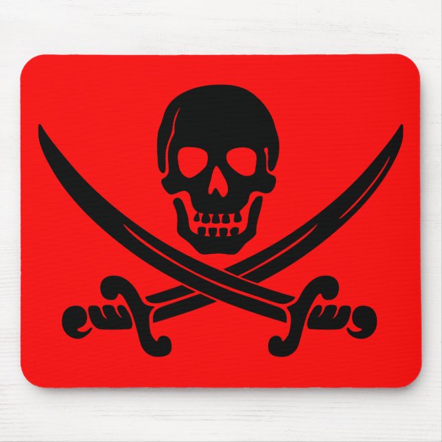 skull and crossbones. mouse pad (Front)
