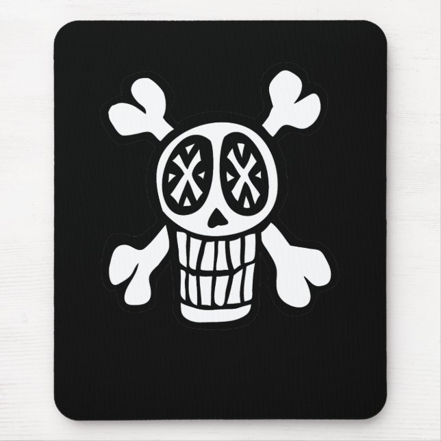 skull and crossbones mousepad (Front)